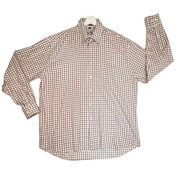 Alan Flusser Shirt Mens XL Red Black Long Sleeve Button Down Casual Mens - Picture 2 of 8